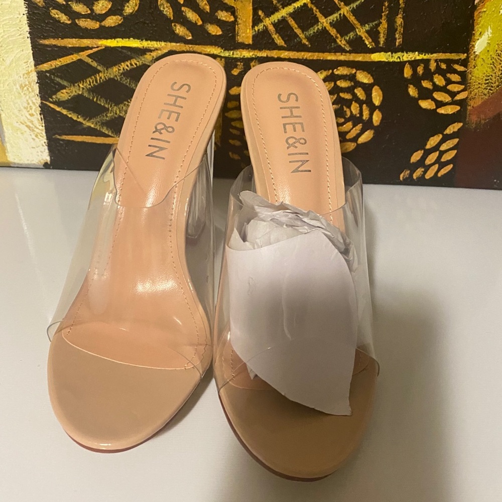 Clear glass slippers